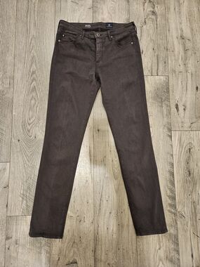 AG Adriano Goldschmied Charcoal Gray Prima Mid-Rise Cigarette Jeans Sz 29R